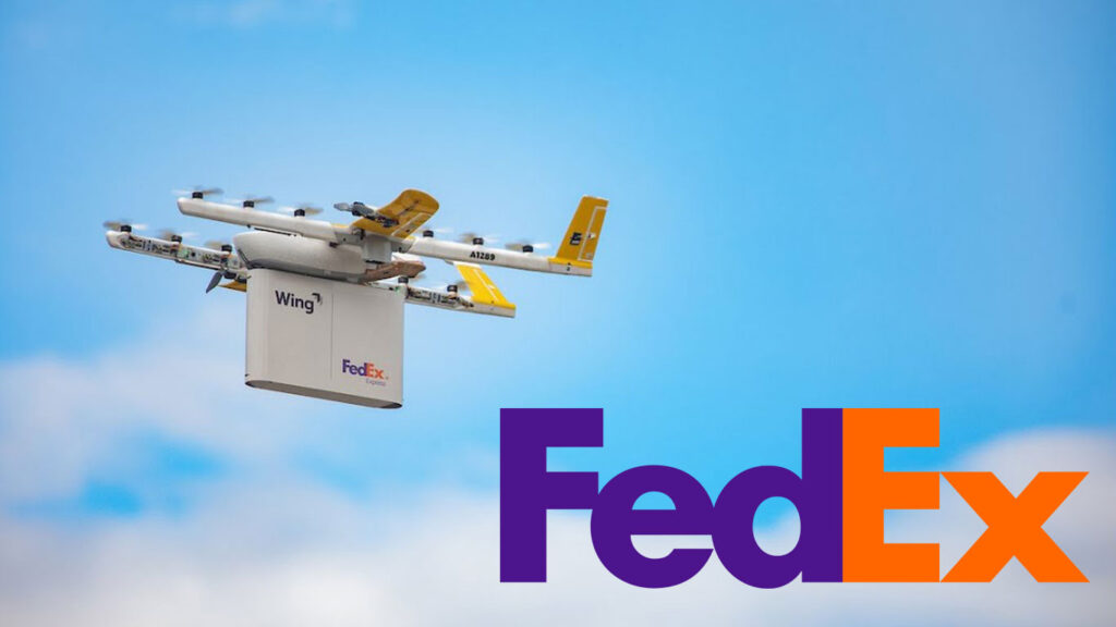 drone fedex in volo per consegne