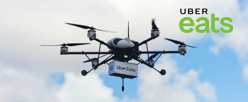 drone uber eats in volo