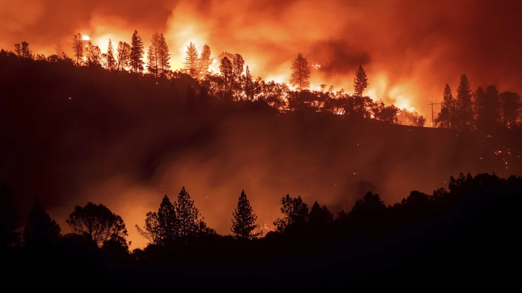 Incendio Camp Fire in California settentrionale